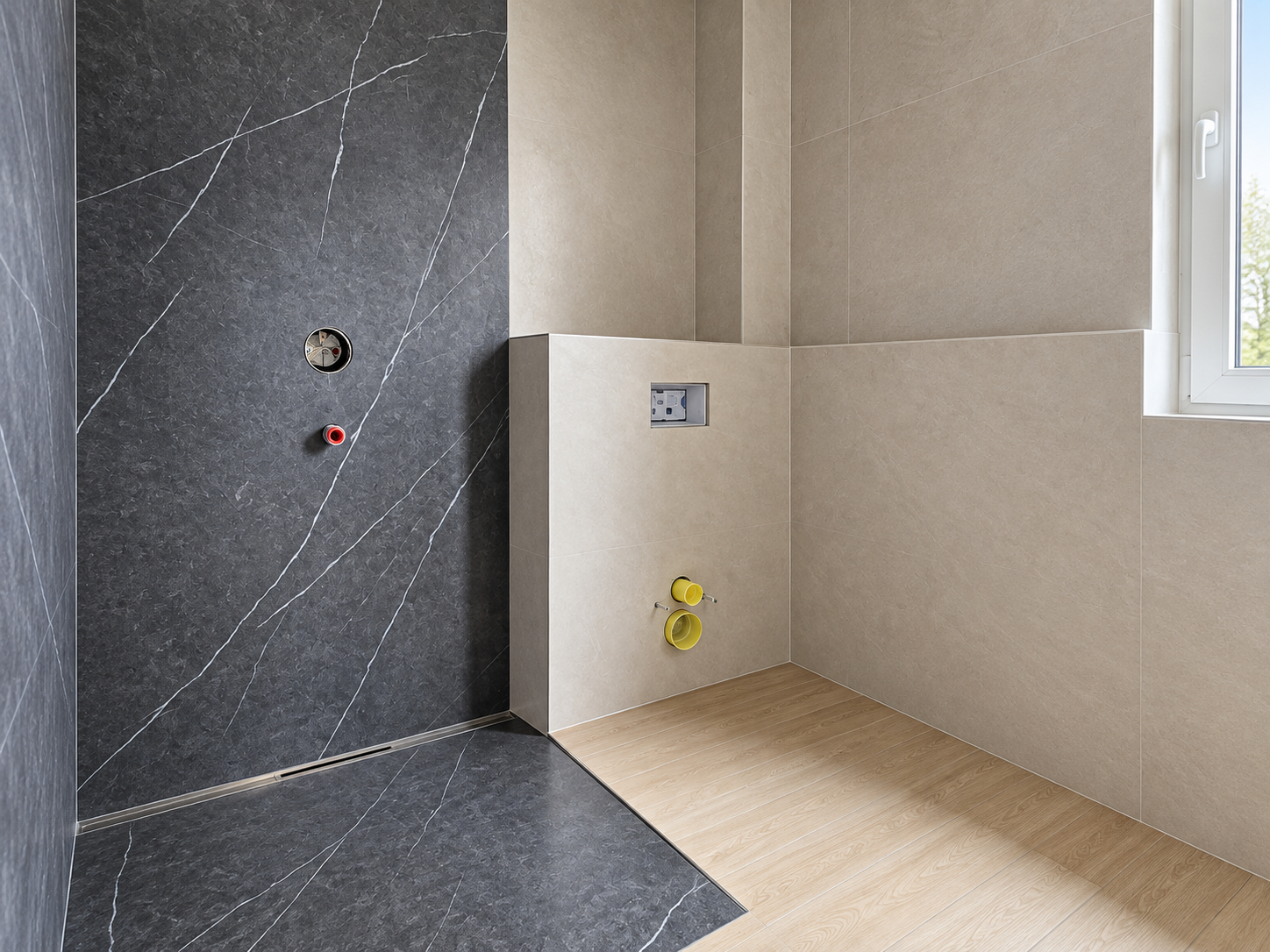 Dusche Marmor Schiefer